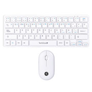 Kit TechZone Young Pop White Inalambrico Teclado Mini y Mouse de 3Botones de 1200 Dpi