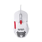 Mouse TechZone NASA Gamer RGB Hasta 6000dpi USB Color Blanco-Rojo