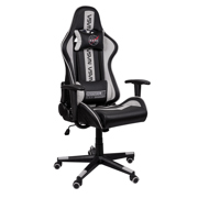 Silla Techzone Artemis Gaming en Blanco con Negro Elegante y moderno diseño Asiento y Respaldo PU PVC Reclinacion 180