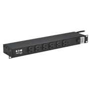 Barra de contactos TrippLite series para instalación en rack 1U 120V 15A 5-15P 12 tomacorrientes 6 adelante 6 atrás