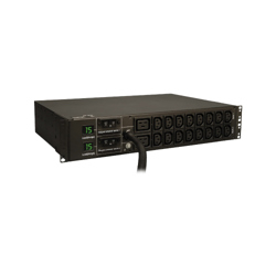 PDU TRIPP LITE con medicion local monofasica de 5 5 kW  tomacorrientes de 208/230 V 16 C13 y 2 C19 L6-30P cable de 12 pies 3 66 m montaje en bastidor 2U TAA