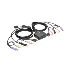 CABLE TRIPPLITE 2-Port USB/HD  KVM Switch with Audio/Video  Cables and USB Peripheral Sharing