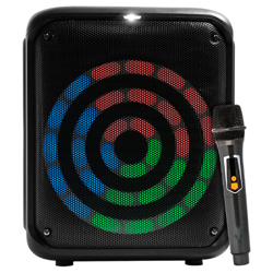 Bafle Vorago KSP-350 Negro 8" 30Watts RMS Texnologia DSP / USB / MSD/ 3.5MM / RECARGABLE / TWS Bluetooth 5Horas Carga