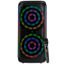 Bafle Vorago KSP-503 Negro 2X8" 2X30Watts RMS Tecnologia DSP / USB / MSD/ 3.5MM /  RECARGABLE / TWS BT 5HRS CARGA USB TI