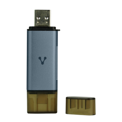 LECTOR DE MEMORIAS VORAGO CR-350 SD/MICRO SD USB 3.0 y TIPO C OTG