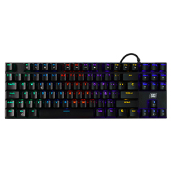 Teclado Vorago Start The Game KB-600 Mecanico TKL RGB Rainbow Software Negro