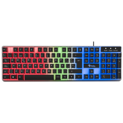 Teclado Alambrico Stylos Membrana 100 105 Teclas LED Conexion USB 1.4m Transparente