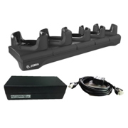 Base de carga Zebra hasta 5 equipos TC53/TC58 c/funda Incluye (PWR-BGA12V108W0WW) (CBL-DC-318A1-01) (SHIM-CRD-TC5-GRY)